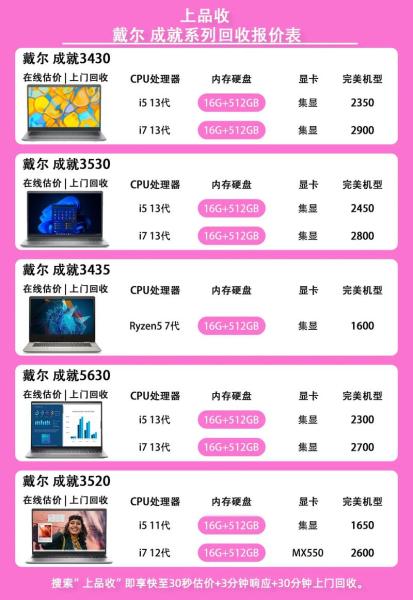 戴尔牌笔记本电脑多少钱一个