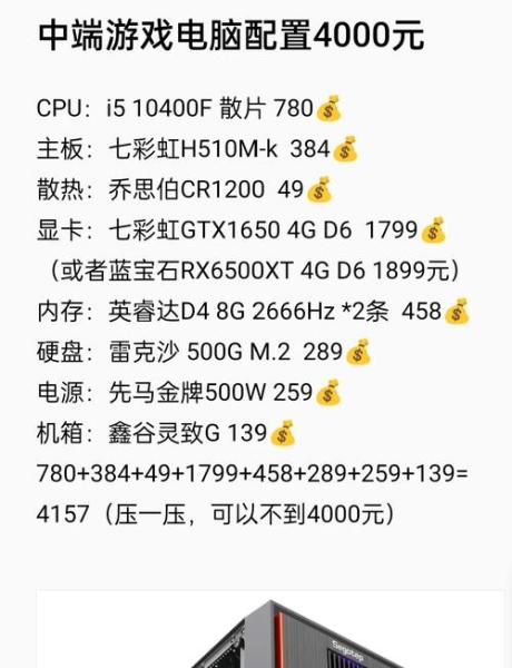 组装个高配的电脑主机要多少钱组装电脑一般需要多少钱
