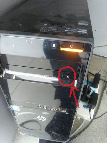 惠普台式机怎么放光盘