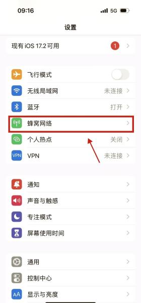 苹果114g改5g网络设置方法电信